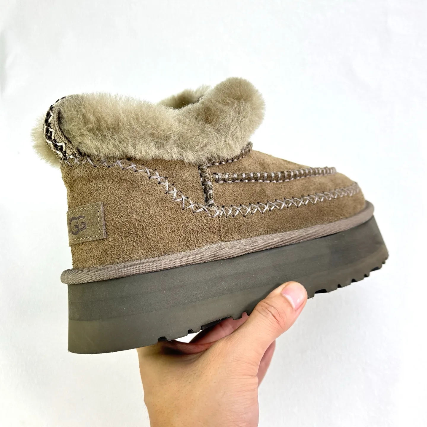 Local 💰600 Thick-soled Alpine Series# Hand-stitched design High mercerized cow suede➕Fur integrated lining Size 35 36 37 38 39 40
